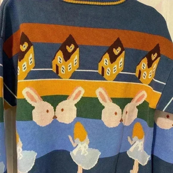 Alice in Wonderland Knitted Sweater,‎ one size - Picture 10 of 15